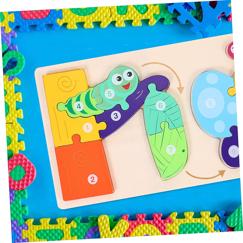 پازل آموزشی مدل جورچین مراحل رشد پروانه