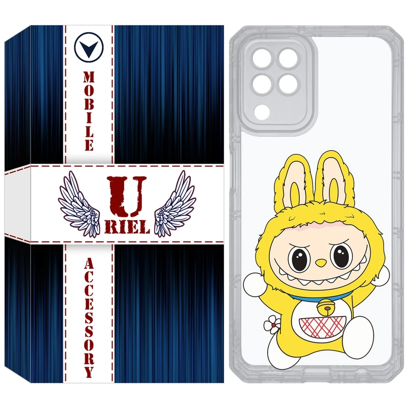 کاور یوریل قاب مدل Clear کد 122 طرح لبوبو Labubu مناسب برای گوشی موبایل سامسونگ Galaxy A22 4G / M32 / M22