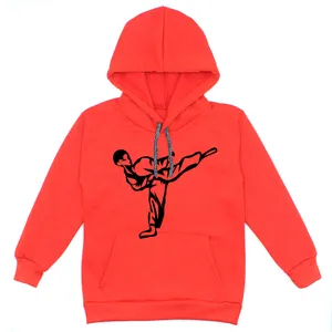 هودی پسرانه مدل کاراته A67 رنگ قرمز