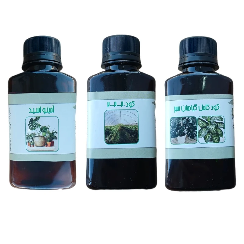 کود مایع امینو اسید و کود کامل گیاهان سبز و کود سه بیست مدل life drop حجم 110 میلی لیتر بسته 3 عددی