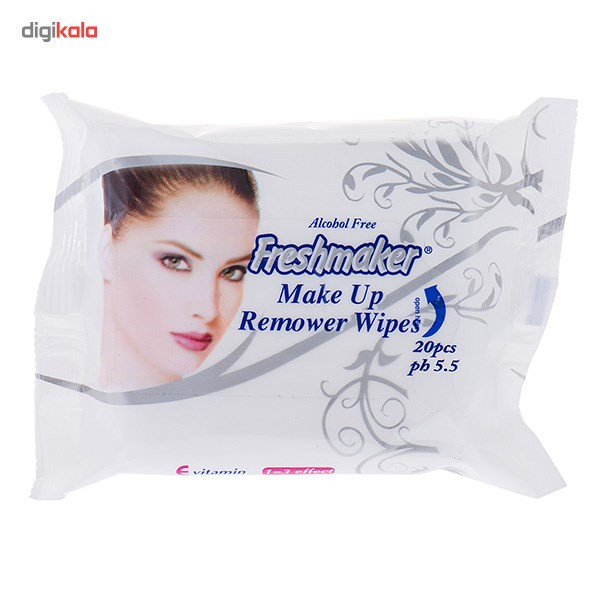 دستمال مرطوب فرش میکر پاک کننده آرایش - بسته 20 عددی