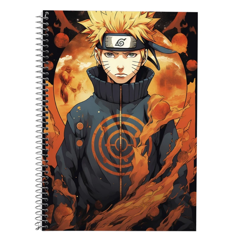 دفتر زبان 50 برگ مدوپد مدل سه خط طرح Naroto کد DF11087