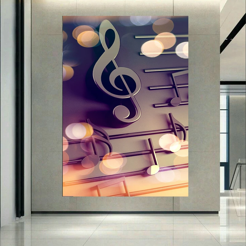 پوستر پارچه  ای طرح نت موسیقی کد PD2730
