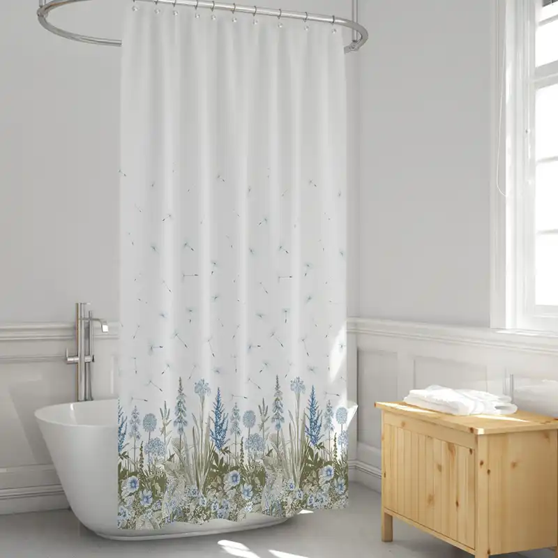 پرده حمام دلفین مدل EV-2558 سایز 180x200سانتی متر