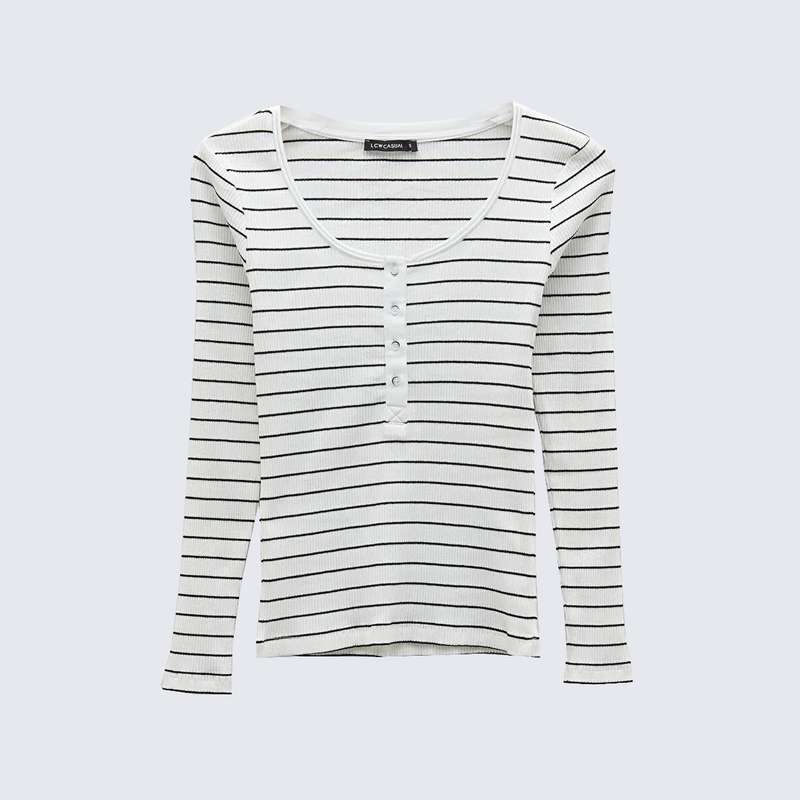 بلوز آستین بلند زنانه ال سی وایکیکی مدل یقه U