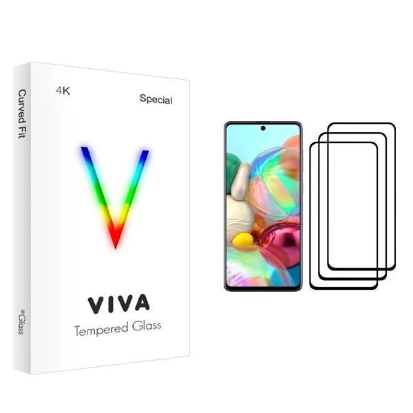 محافظ صفحه نمایش ویوا مدل 4K مناسب برای گوشی موبایل سامسونگ Galaxy A71 بسته سه عددی