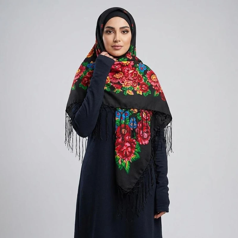 روسری زنانه مدل ترکمن کد sc0314