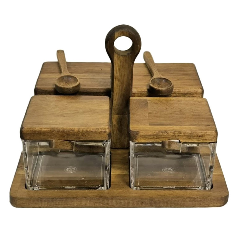ظرف مربا و عسل لوناوود مدل wood-acrylic کد RM41841