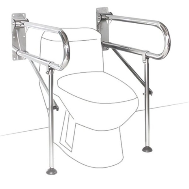 دستگیره کمکی آرامش سازان مدل تاشو پایه دار کروم