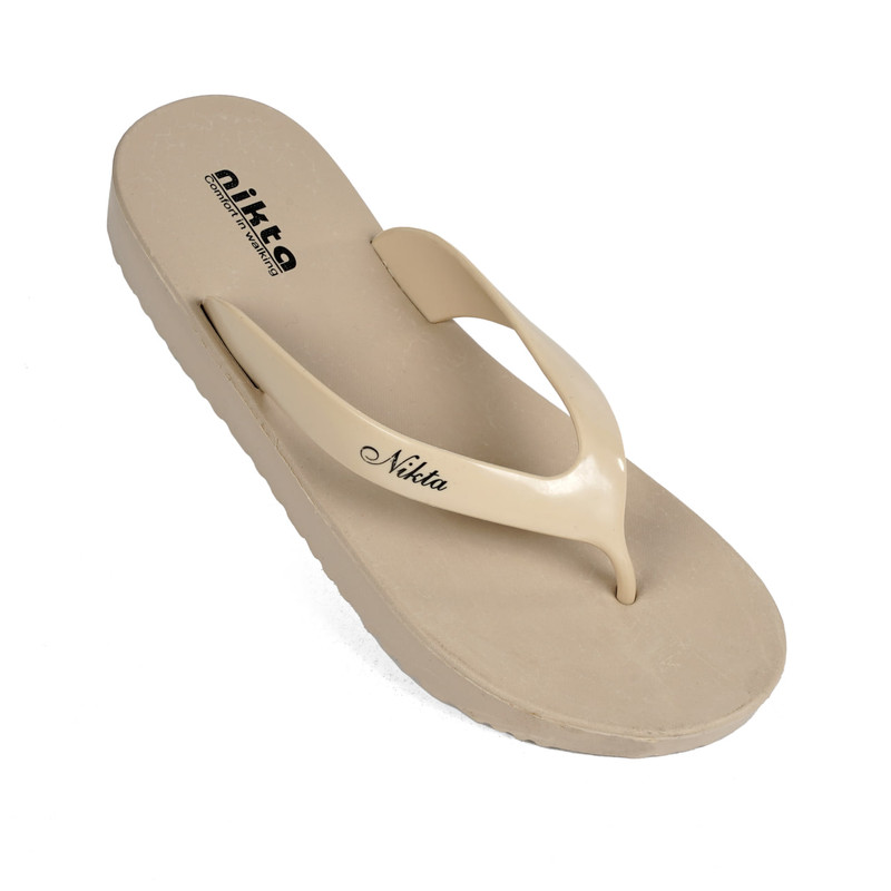 دمپایی لا انگشتی زنانه نیکتا مدل 294 رنگ نسکافه ای