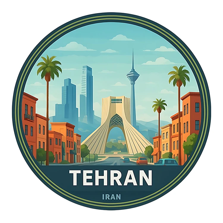 استیکر پارچه و لباس پاد آفرین مدل تهران S7047