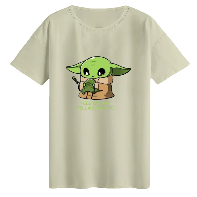 تی‌شرت لانگ آستین کوتاه زنانه مدل بیبی یودا کد۱۱