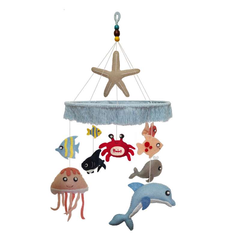 آویز تخت کودک تویینز مدل حیوانات دریایی 