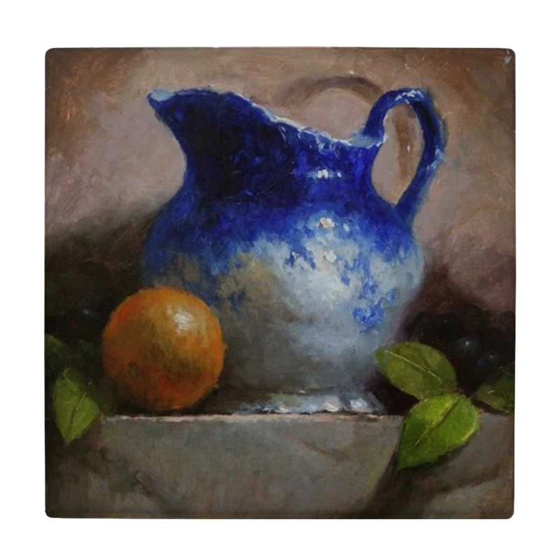 زیر لیوانی طرح ظرف سفالی و پرتقال کد    3852979_1852