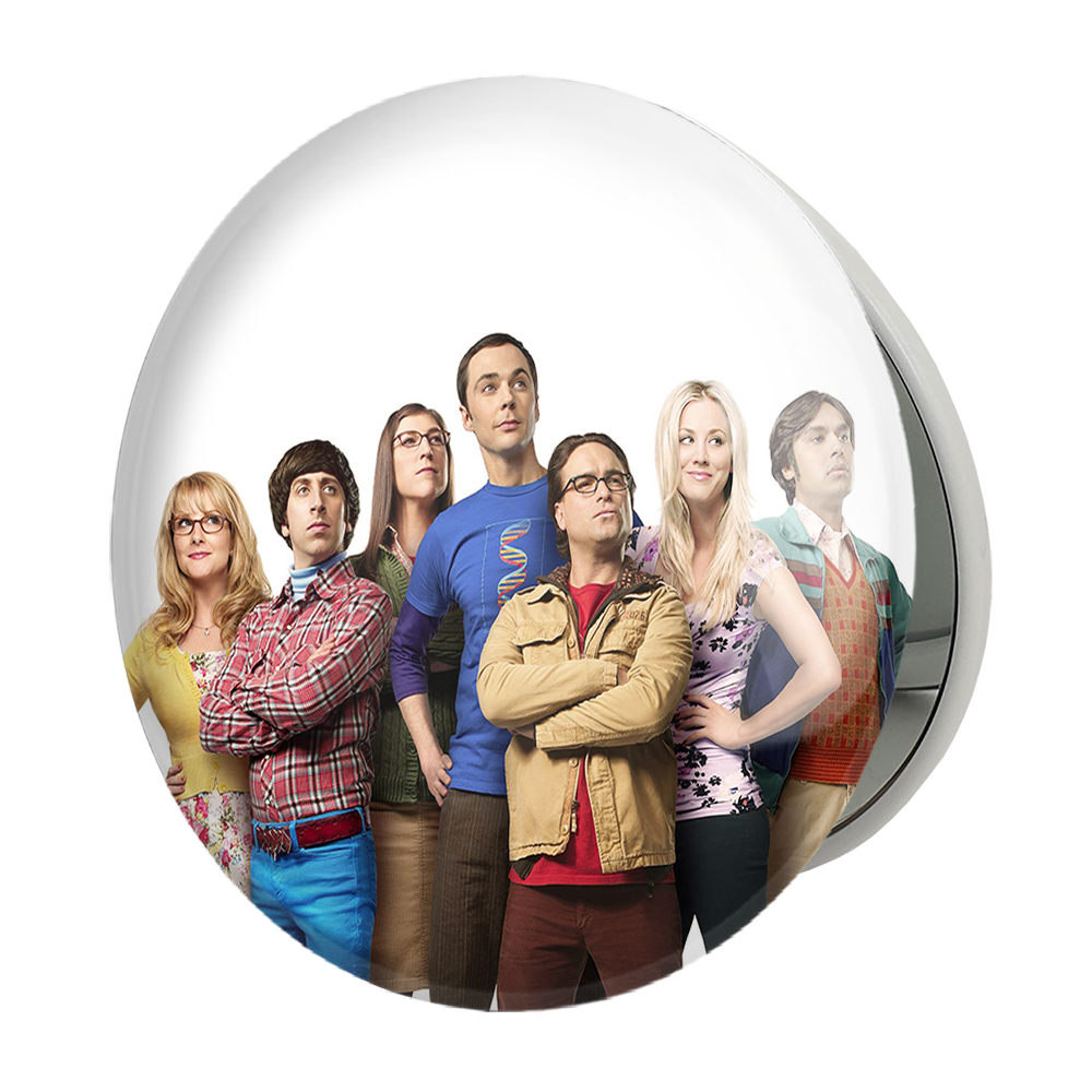 آینه جیبی خندالو طرح سریال تئوری بیگ بنگ The Big Bang Theory مدل تاشو کد 13310 