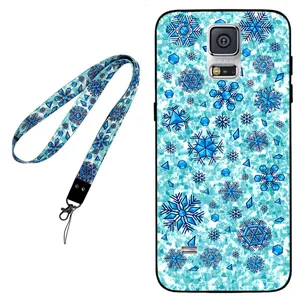 Megafone Snow Flake 0014 Cover For Samsung Galaxy S5 Mobile Neckband 