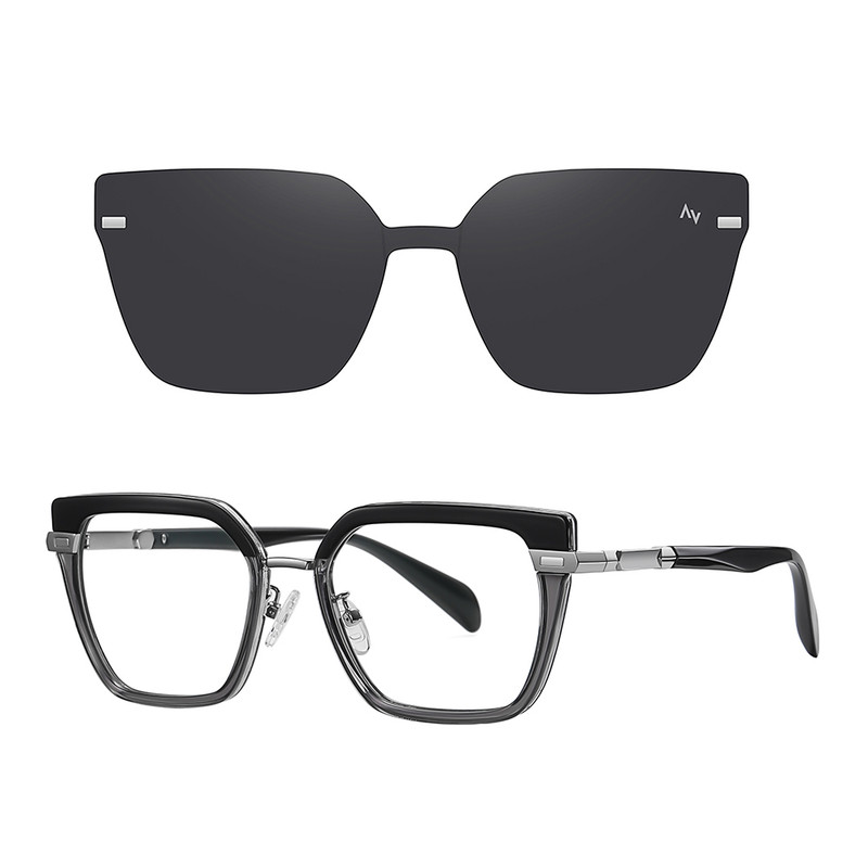 فریم عینک طبی زنانه به همراه کاور آفتابی آلبرت وگ مدل CG3201C650-P01 Polarized Double Switch