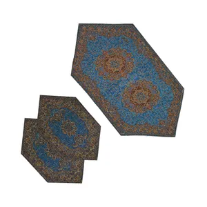 ست سه تکه رومیزی ترمه مدل نسترن کد DBWL3-3