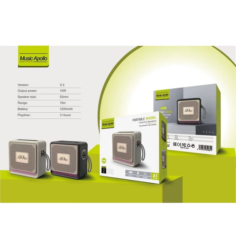 عکس شماره 7 : اسپیکر بلوتوثی قابل حمل موزیک آپولو مدل gena1