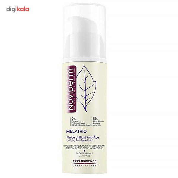 فلویید ضد چروک و سفید کننده نوویدرم مدل Melatrio حجم 30 میلی لیتر