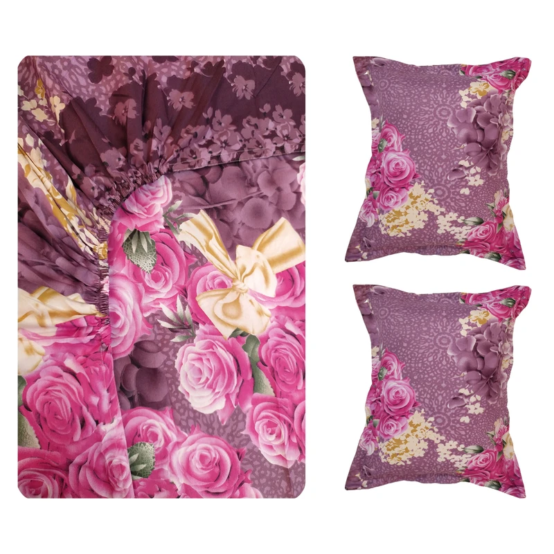 سرویس ملحفه پانیذ پود مدل چابو کد A104 دو نفره 3 تکه