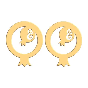 گوشواره طلا 18 عیار زنانه فرشته مدل انار WEL-000112