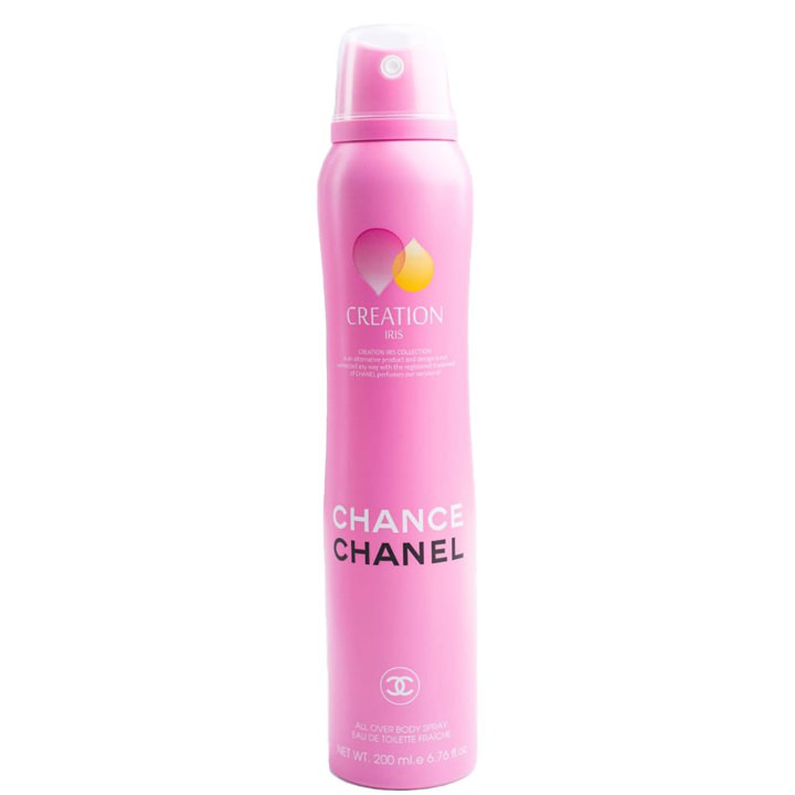 اسپری بدن زنانه کریشن آیریس مدل Chanel Chance حجم 200 میلی لیتر اسپری بدن زنانه کریشن آیریس مدل Chanel Chance حجم 200 میلی لیتر