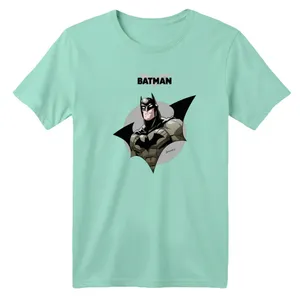 تی شرت آستین کوتاه بچگانه مدل بتمن کد ۹ رنگ سبز روشن