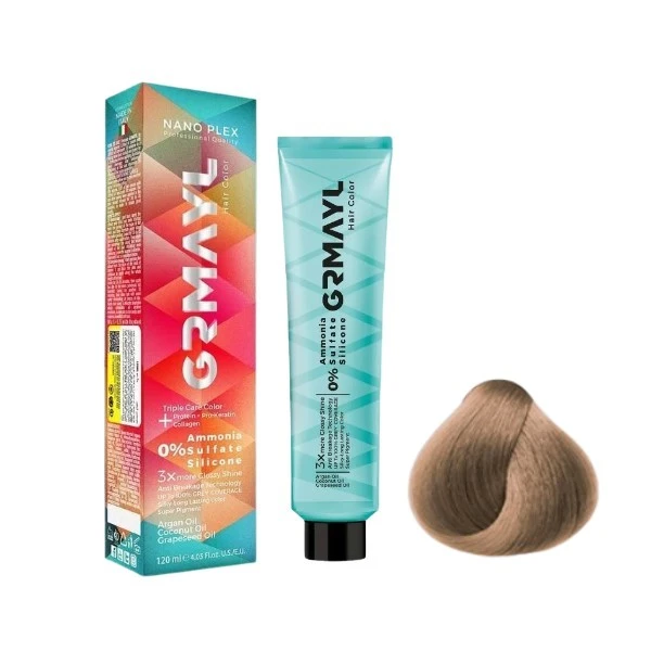 رنگ مو گرمایل شماره 8.52 حجم 120 میلی لیتر رنگ بلوند بیسکوییتی روشن