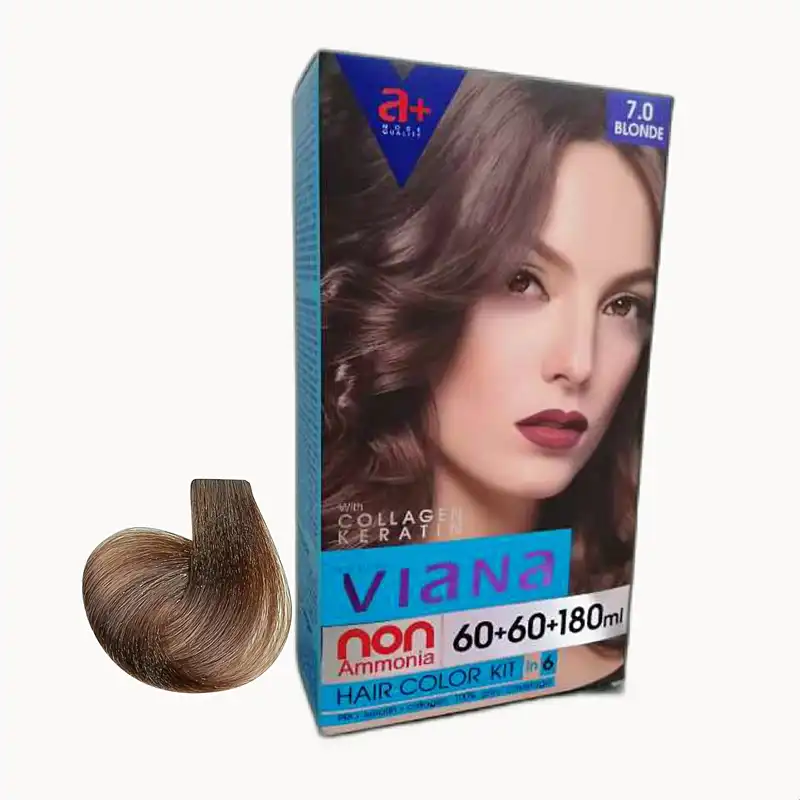 کیت رنگ مو ویانا شماره 7.0 حجم 120 میلی لیتر رنگ بلوند