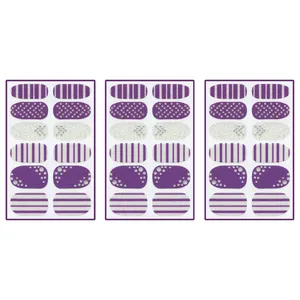استیکر طراحی ناخن طرح نگین مجموعه 3 عددی