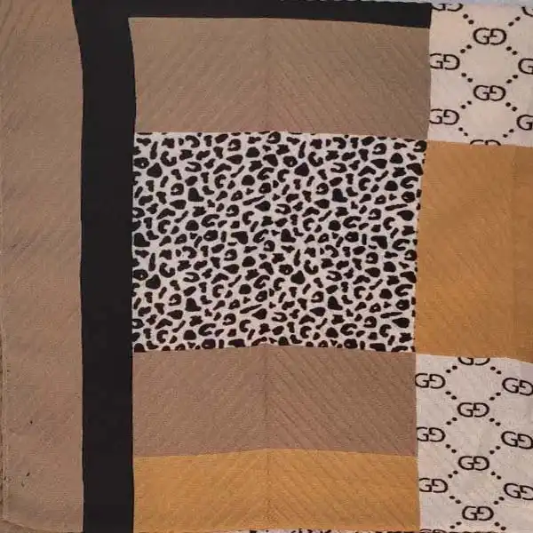 شال زنانه مدل نخی پلیسه طرح چهل تکه کد 008