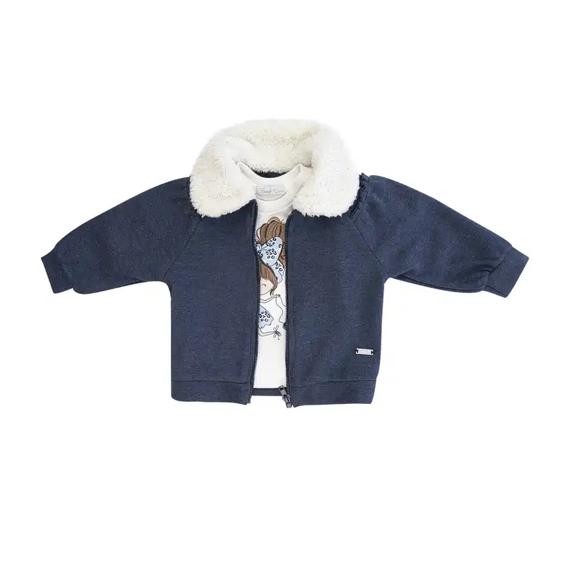 ست 3 تکه لباس دخترانه فیورلا مدل پاپیونی کد 24524