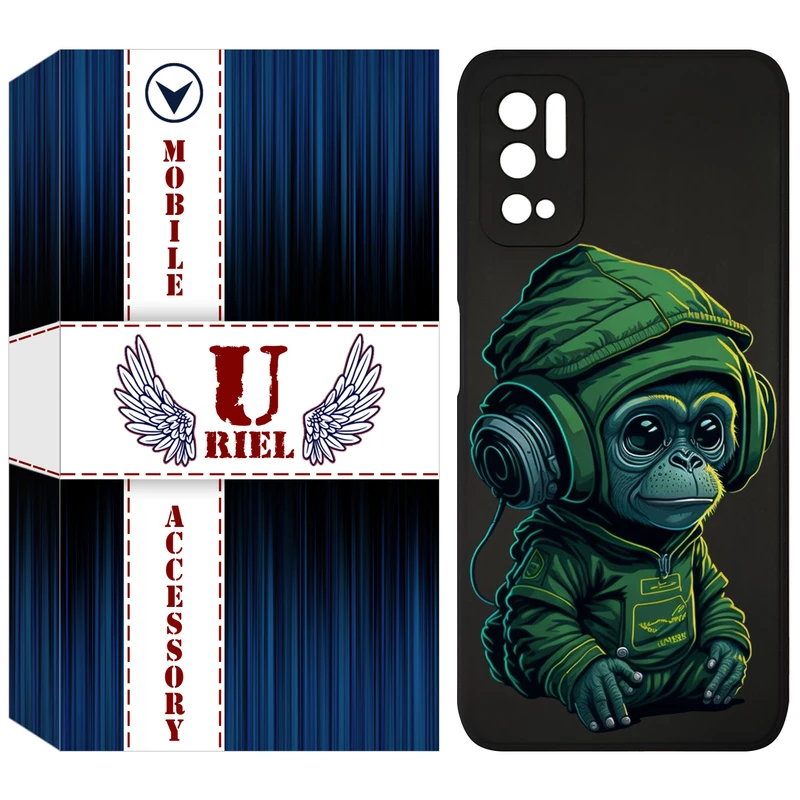 کاور یوریل مدل KSH کد 45 طرح میمون سبز مناسب برای گوشی موبایل شیائومی Poco M3 Pro / Redmi Note 10 5G / Redmi Note 11 SE