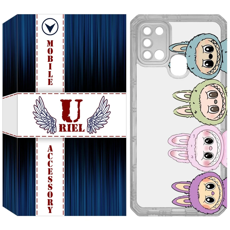 کاور یوریل مدل Clear کد 101 طرح لبوبو Labubu مناسب برای گوشی موبایل سامسونگ Galaxy A21S