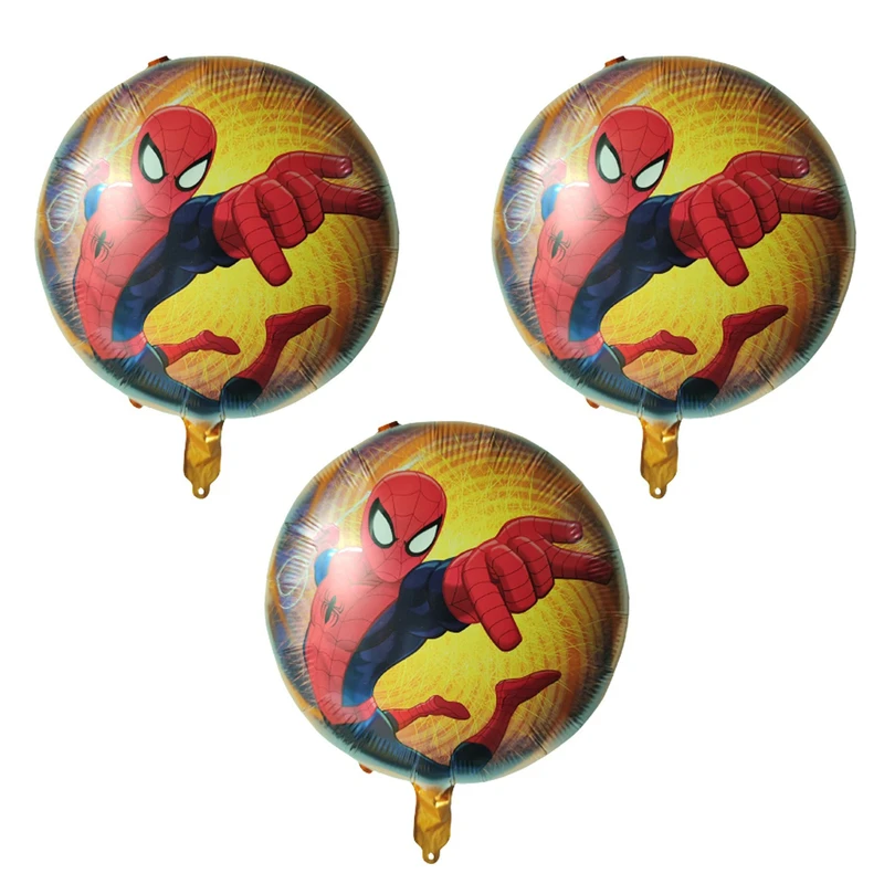 بادکنک فویلی مدل گرد طرح اسپایدر مرد عنکبوتی 2 رو کد DB23 مجموعه 3 عددی