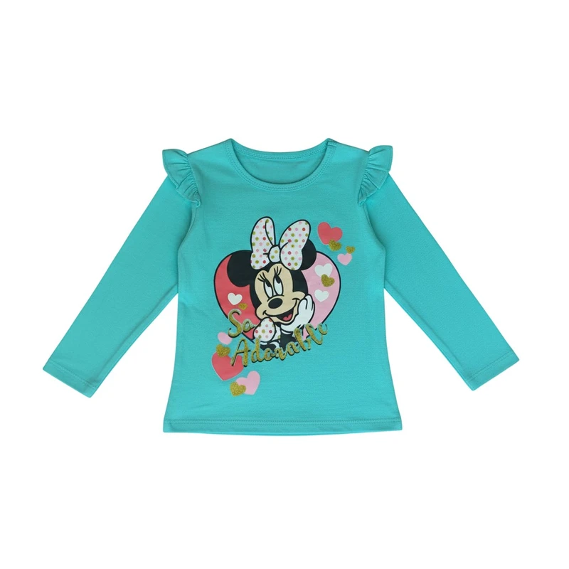 بلوز آستین بلند دخترانه مدل Mickey Mouse