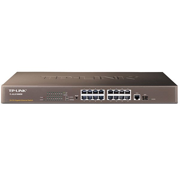 سوییچ 16 پورت گیگابیتی هوشمند تی پی-لینک مدل TL-SL2218WEB V1