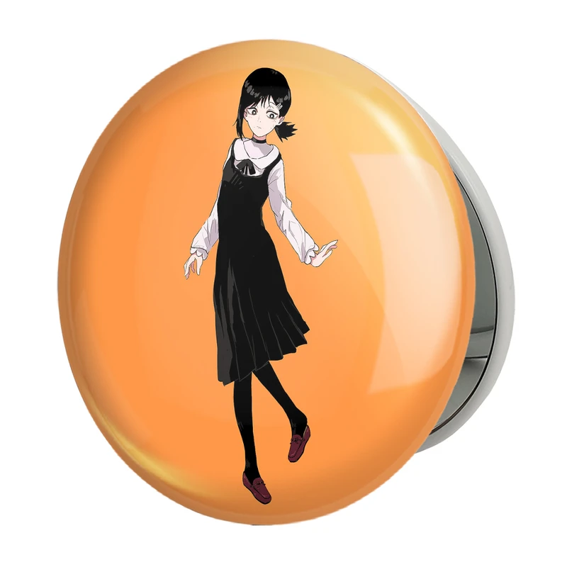 آینه جیبی خندالو طرح کوبنی انیمه مرد اره ای Chainsaw Man مدل تاشو کد 18008 