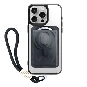SpinStrap cover for Apple iPhone 15 Pro Max with Strap and Wallet