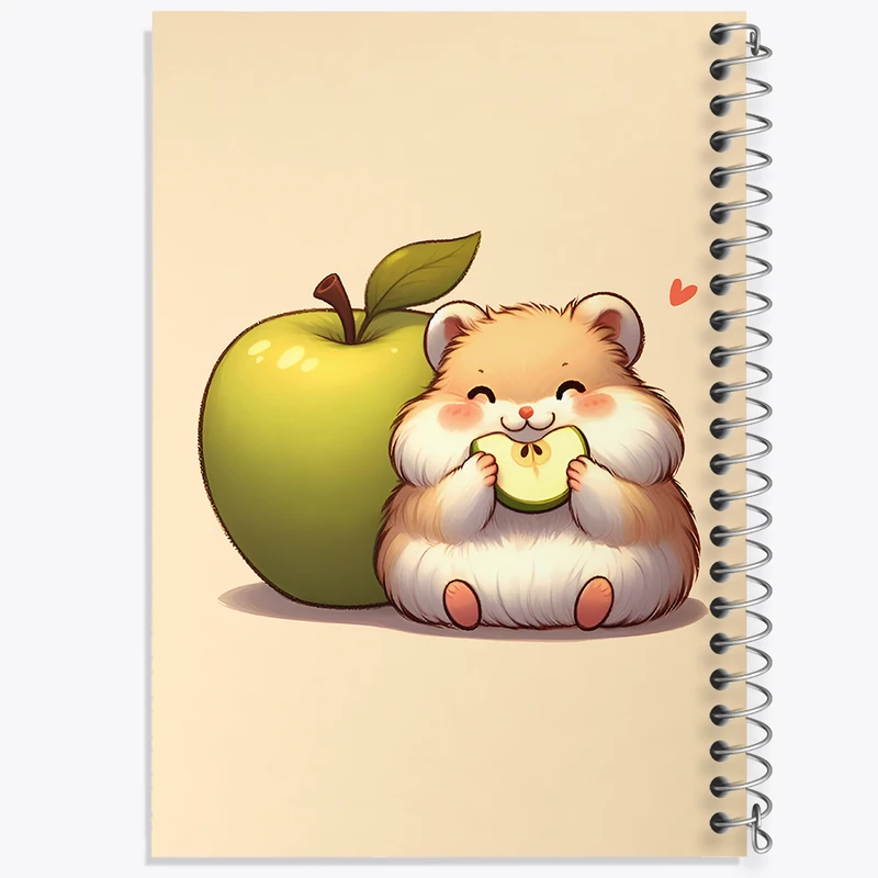 دفتر ژورنال نویسی 50 برگ خندالو مدل نقطه ای طرح همستر کیوت کد N5980