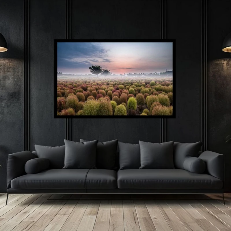 تابلو بکلیت طرح منظره طبیعت کویر و کاکتوس مدل B-bu5036