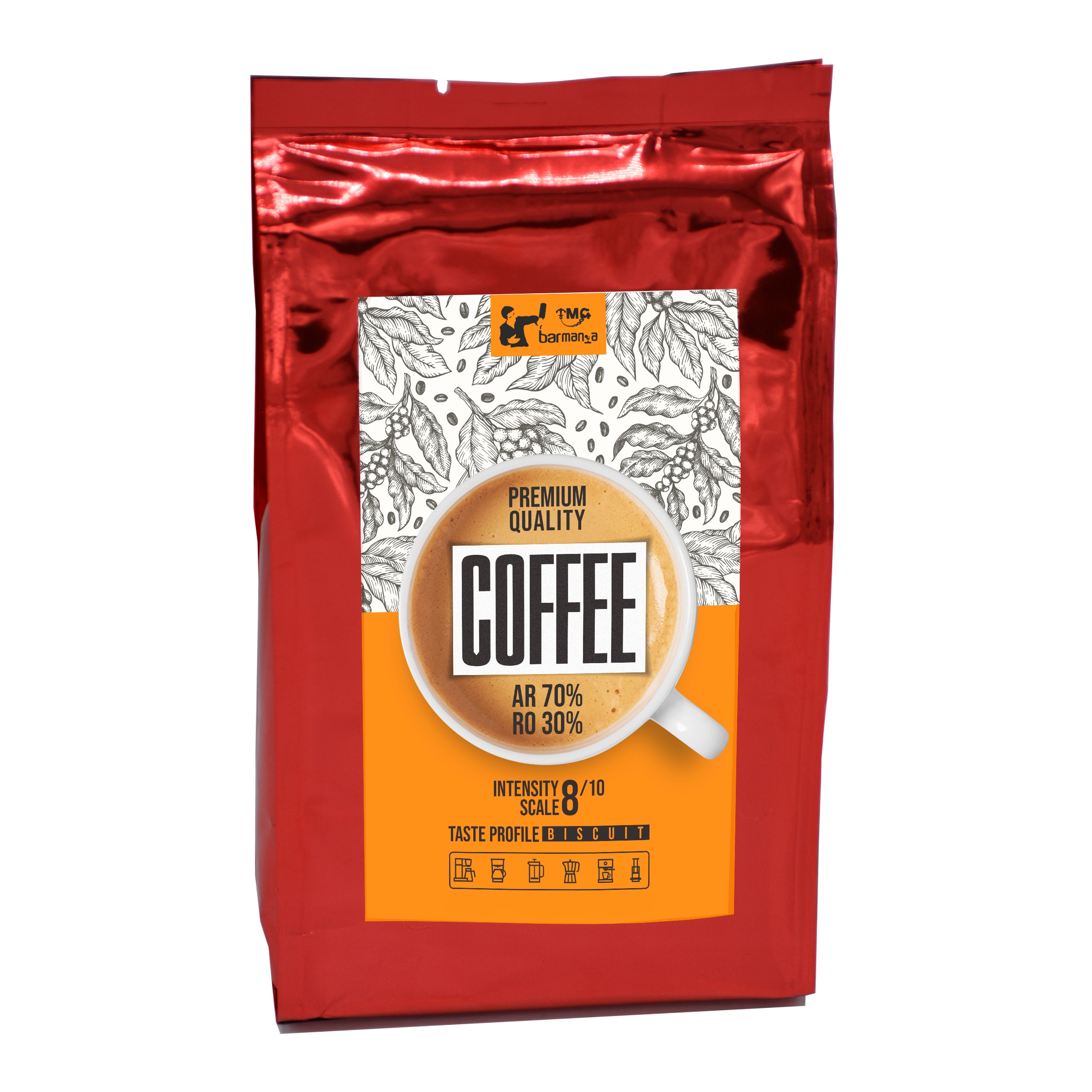 قهوه اسپرسو 70% عربیکا بارمن - 250 گرم