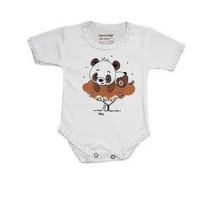 بادی آستین کوتاه نوزادی مدل Panda Sh