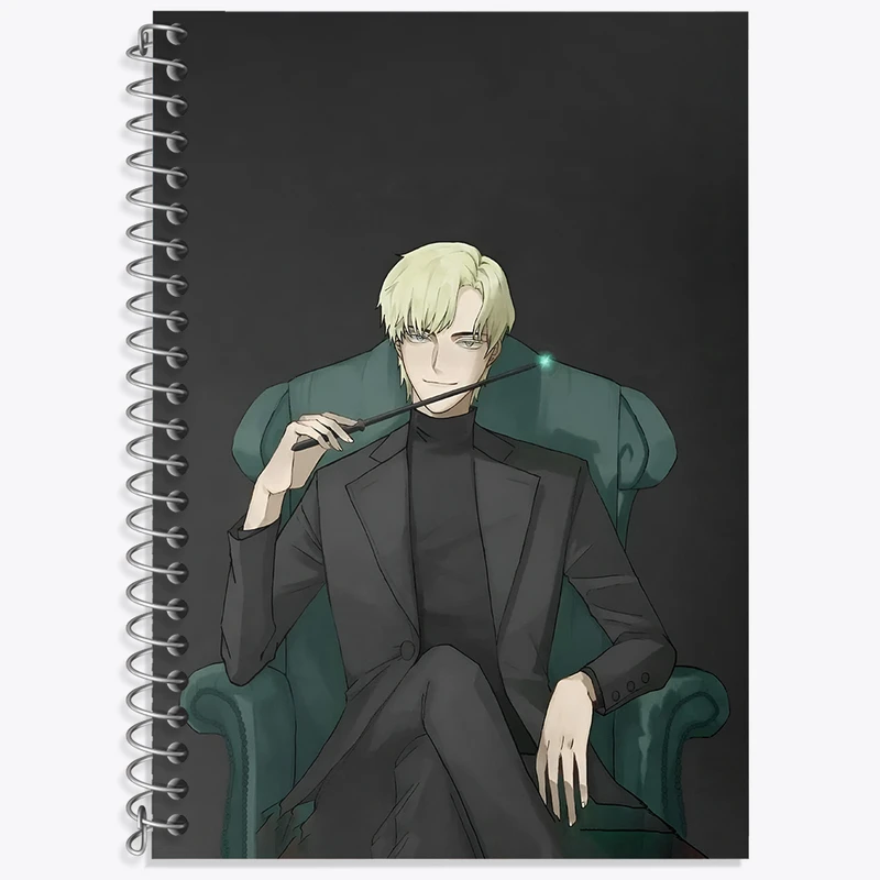 دفتر زبان 50 برگ خندالو مدل سه خط طرح مالفوی هری پاتر (Harry Potter) کد N2444