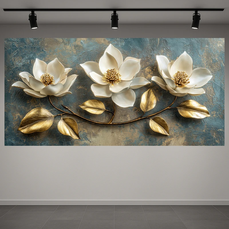 تابلو بوم طرح مخمل گل مدل ساده کد AR3059855