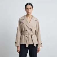 بارانی زنانه استرادیواریوس مدل Short Trench Coat 2026