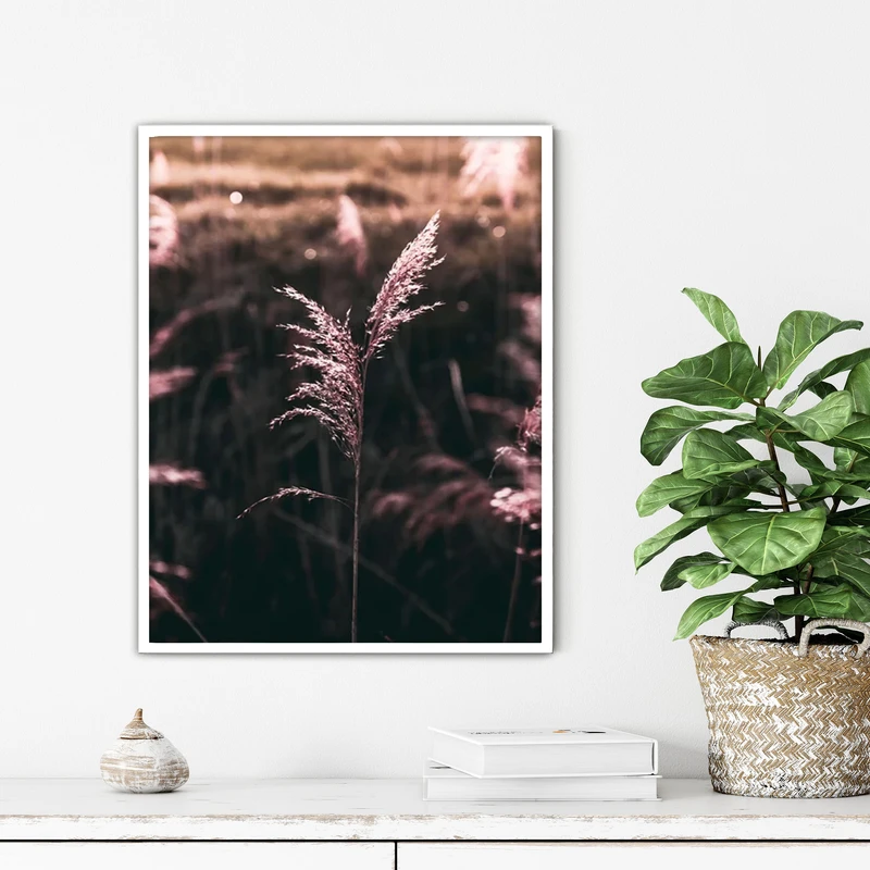 تابلو آتریسا طرح گندم مدرن مدل ATFF348 فریم سفید