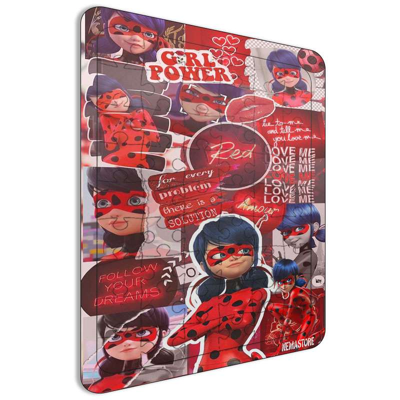 پازل 54 تکه نمااستور طرح دختر کفشدوزکی کد 1040