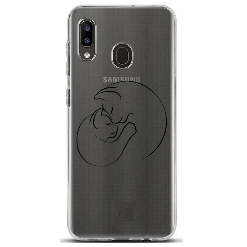 کاور مگافون طرح گربه مدل C61-B مناسب برای گوشی موبایل سامسونگ Galaxy A40